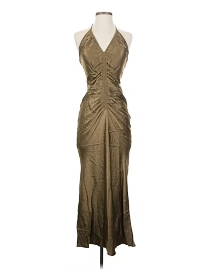 Pre-owned Shona Joy Cocktail Dress In Gold