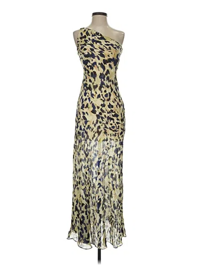 Pre-owned Shona Joy Cocktail Dress In Gold