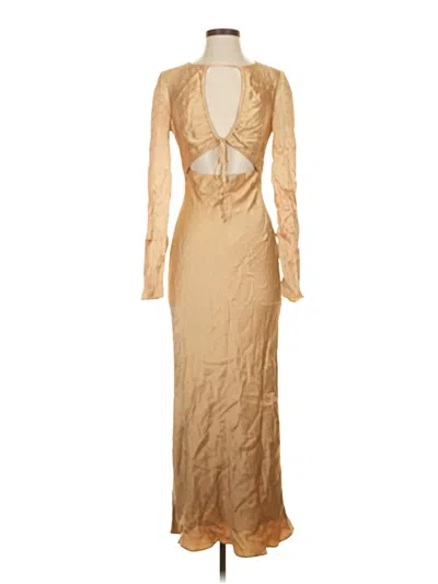 Pre-owned Shona Joy Cocktail Dress In Tan
