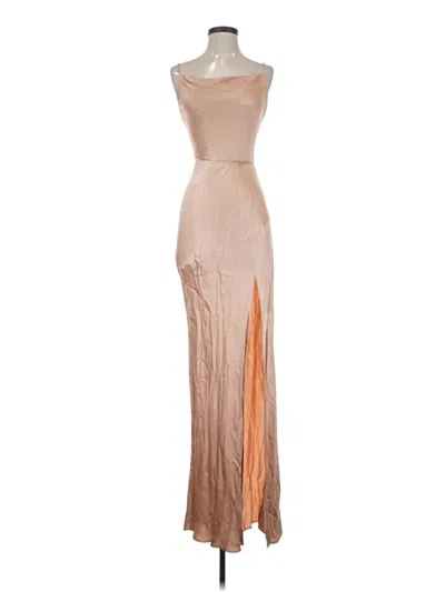 Pre-owned Shona Joy Cocktail Dress In Tan