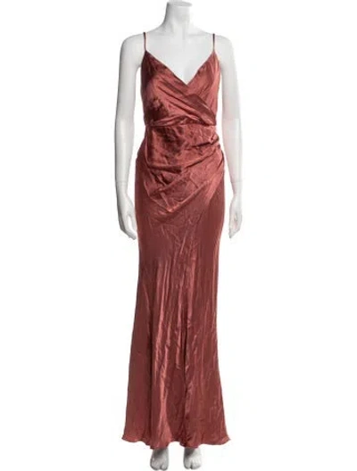 Pre-owned Shona Joy Cowl Neck Long Dress W/ Tags In Pink