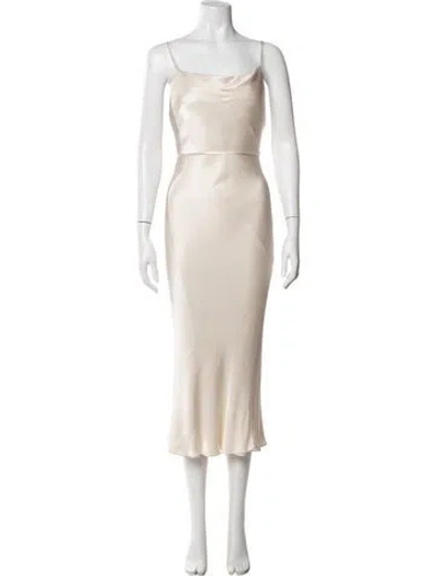 Pre-owned Shona Joy Cowl Neck Midi Length Dress