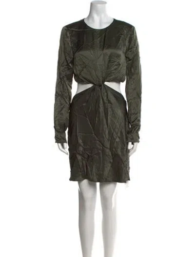 Pre-owned Shona Joy Crew Neck Mini Dress W/ Tags In Green
