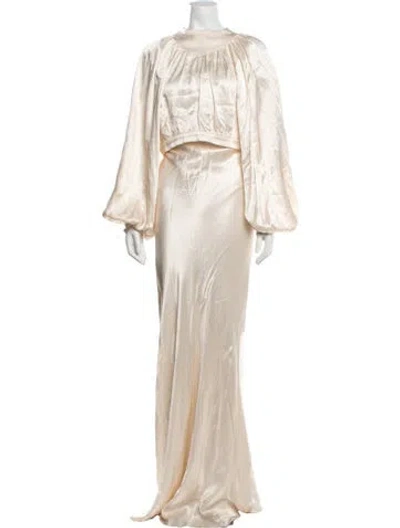 Pre-owned Shona Joy Dress Set In Neutrals