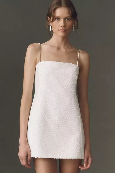 Shona Joy Eluna Panelled Mini Dress In White