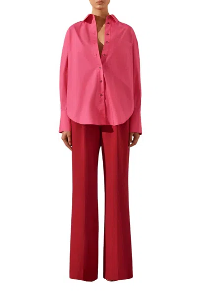 Shona Joy Estela Oversized Shirt In Azalea Pink