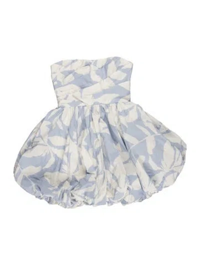 Pre-owned Shona Joy Floral Print Mini Dress In Blue