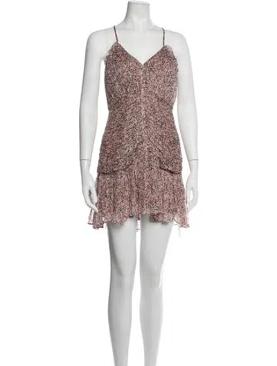 Pre-owned Shona Joy Floral Print Mini Dress In Blue