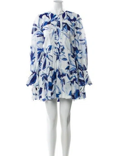 Pre-owned Shona Joy Floral Print Mini Dress In Multi