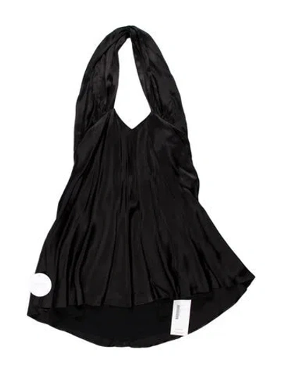 Pre-owned Shona Joy Halterneck Mini Dress In Black
