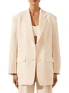 Shona Joy Irena Oversized Blazer In Ivory In Multi