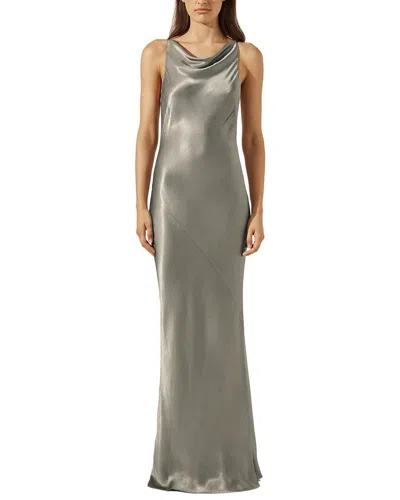 Shona Joy La Lune High Neck Cowl Maxi Dress In Gray