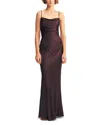 Shona Joy La Lune Lace Up Back Maxi Dress In Brown