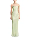 Shona Joy La Lune Lace Up Back Maxi Dress In Green