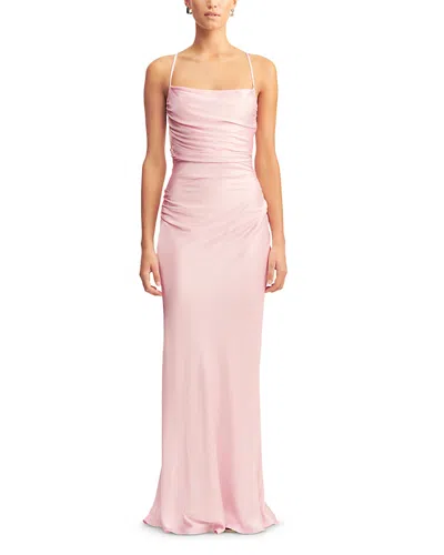 Shona Joy La Lune Lace Up Back Maxi Dress In Pink