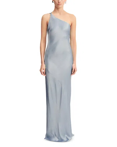 Shona Joy La Lune One Shoulder Cowl Back Gown In Gray