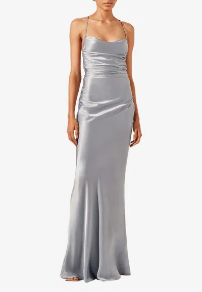 Shona Joy La Lune Sleeveless Maxi Dress In Light Blue