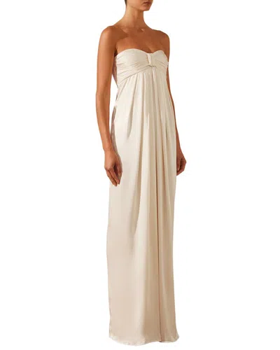 Shona Joy La Lune Strapless Knot Maxi Dress In White