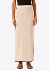 Shona Joy Lena Textured Knit Maxi Skirt In White