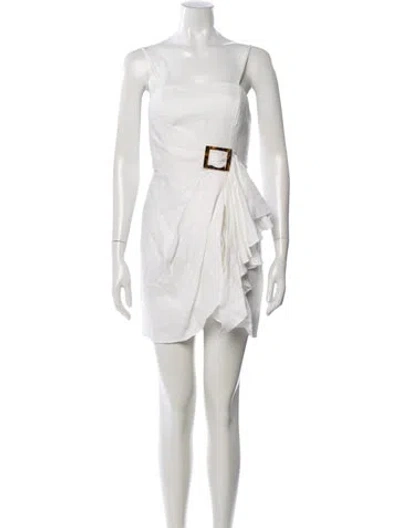 Pre-owned Shona Joy Linen Mini Dress In Neutral