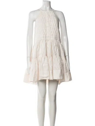 Pre-owned Shona Joy Linen Mini Dress In Neutrals