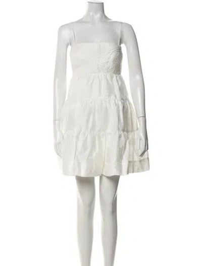 Pre-owned Shona Joy Linen Mini Dress W/ Tags In White