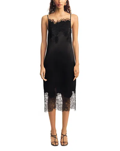 Shona Joy Lucia Lace Midi Dress In Black