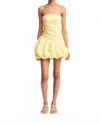 Shona Joy Maiori Strapless Bubble Mini Dress In Lemon In Yellow