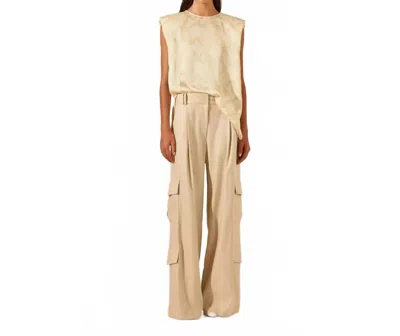 Shona Joy Medina Tank In Cream Bone In Brown