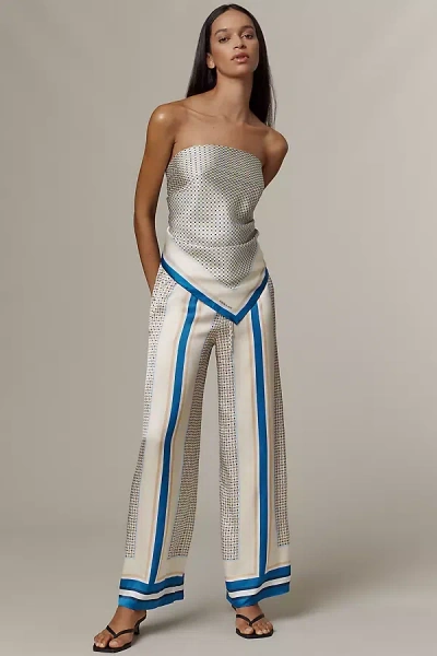 Shona Joy Meret Relaxed Satin Drawstring Pants In White