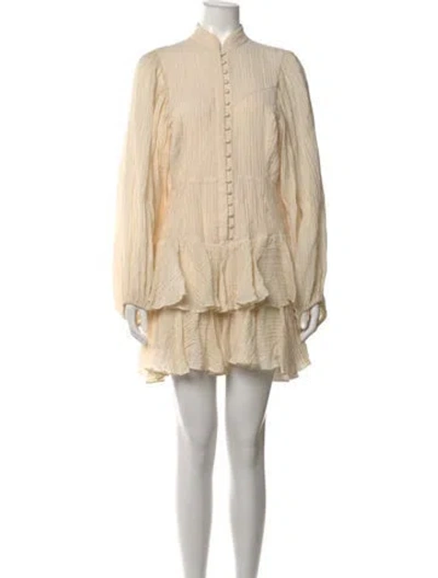 Pre-owned Shona Joy Mini Dress In Neutrals