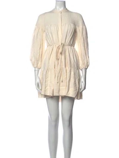 Pre-owned Shona Joy Mini Dress In Neutrals