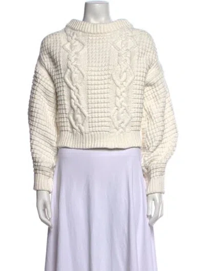 Pre-owned Shona Joy Mock Neck Sweater In Neutral