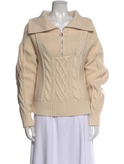 Pre-owned Shona Joy Mock Neck Sweater In Neutral