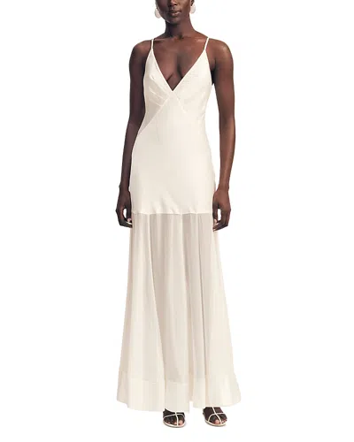 Shona Joy Moraya Plunge Maxi Dress In Neutral