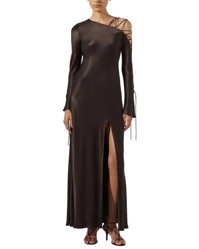 Shona Joy Nora Lace Detail Maxi Dress In Black