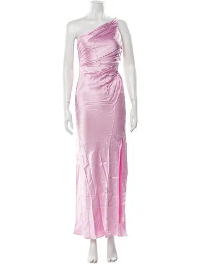 Pre-owned Shona Joy One-shoulder Long Dress W/ Tags In Pink