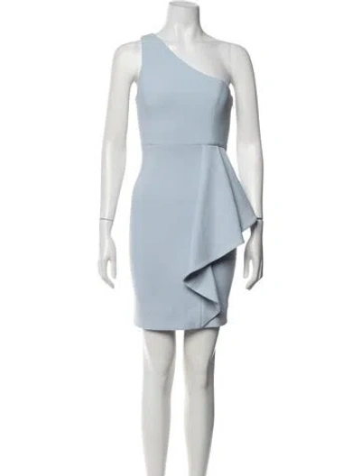 Pre-owned Shona Joy One-shoulder Mini Dress In Blue