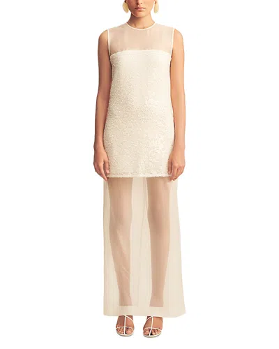 Shona Joy Opalite Sequined Maxi Dress In Neutral