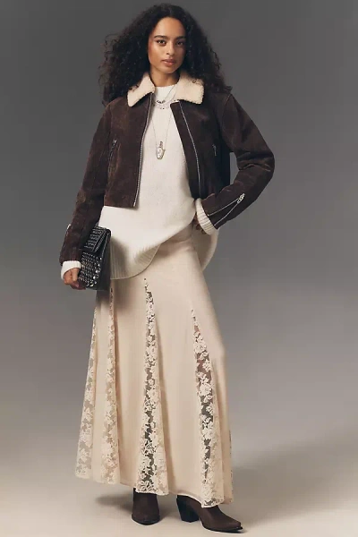 Shona Joy Presley Paneled Maxi Skirt In White