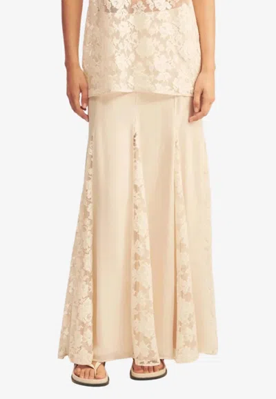 Shona Joy Presley Paneled Maxi Skirt In White