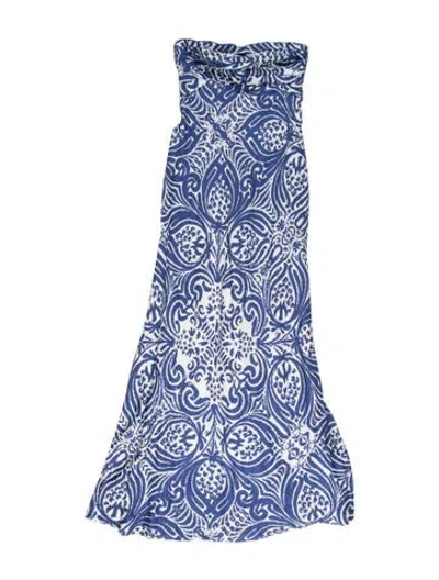 Pre-owned Shona Joy Printed Long Dress W/ Tags In Multi