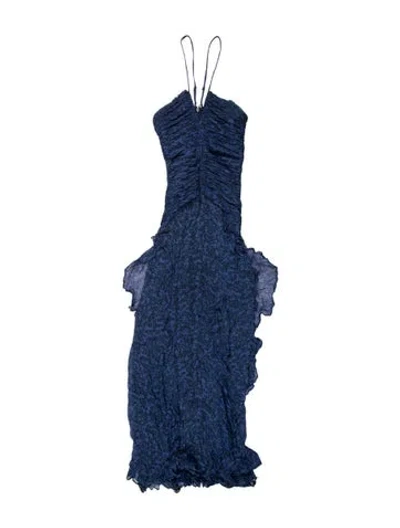 Pre-owned Shona Joy Printed Mini Dress In Blue