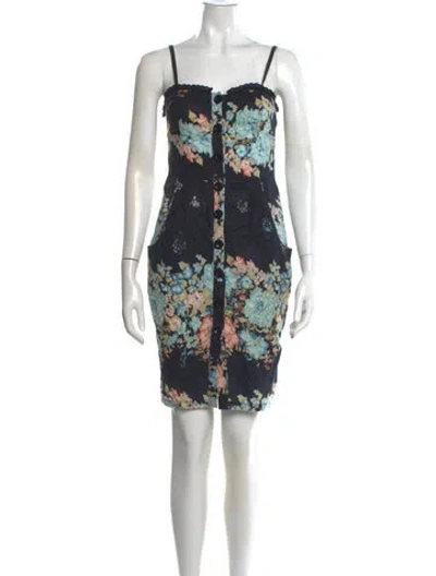 Pre-owned Shona Joy Printed Mini Dress In Neutral