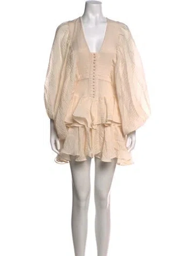 Pre-owned Shona Joy Printed Mini Dress In Neutrals