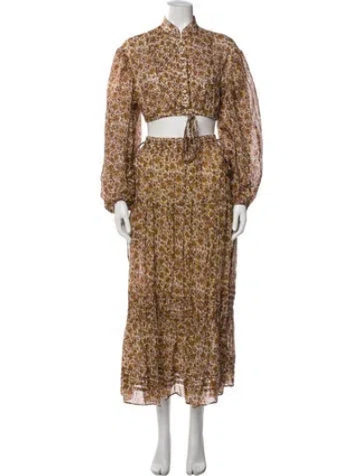 Pre-owned Shona Joy Printed Set In Neutral