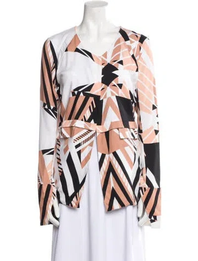 Pre-owned Shona Joy Printed Vest In White