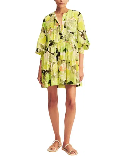 Shona Joy Roscoe Tiered Linen-blend Mini Dress In Multi