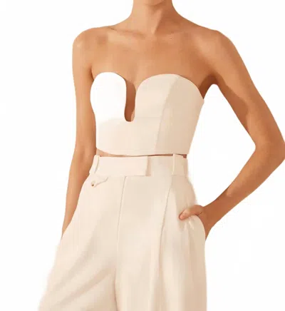 Shona Joy Sara Corset Top In Coconut In White