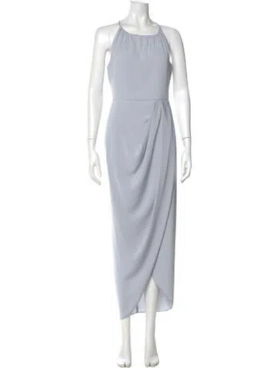 Pre-owned Shona Joy Scoop Neck Long Dress In Blue